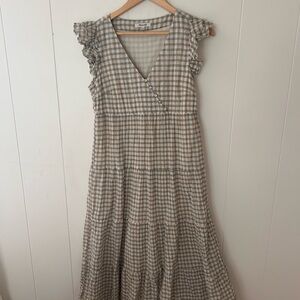 Madewell gingham seersucker dress